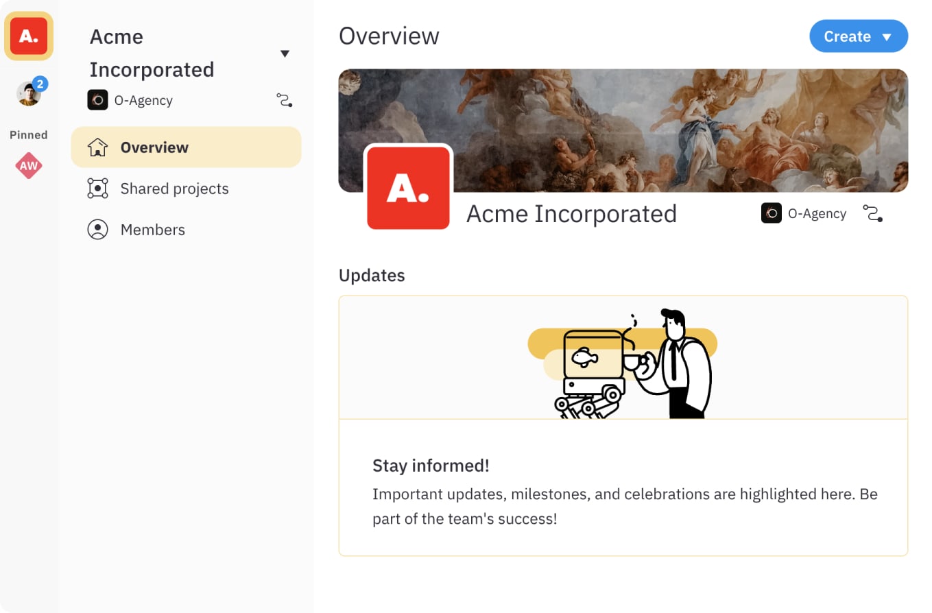 Client portal for projects