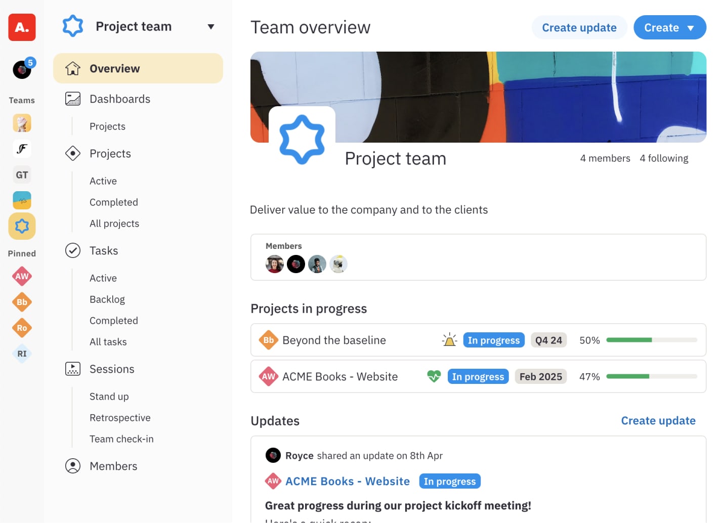 Team overview